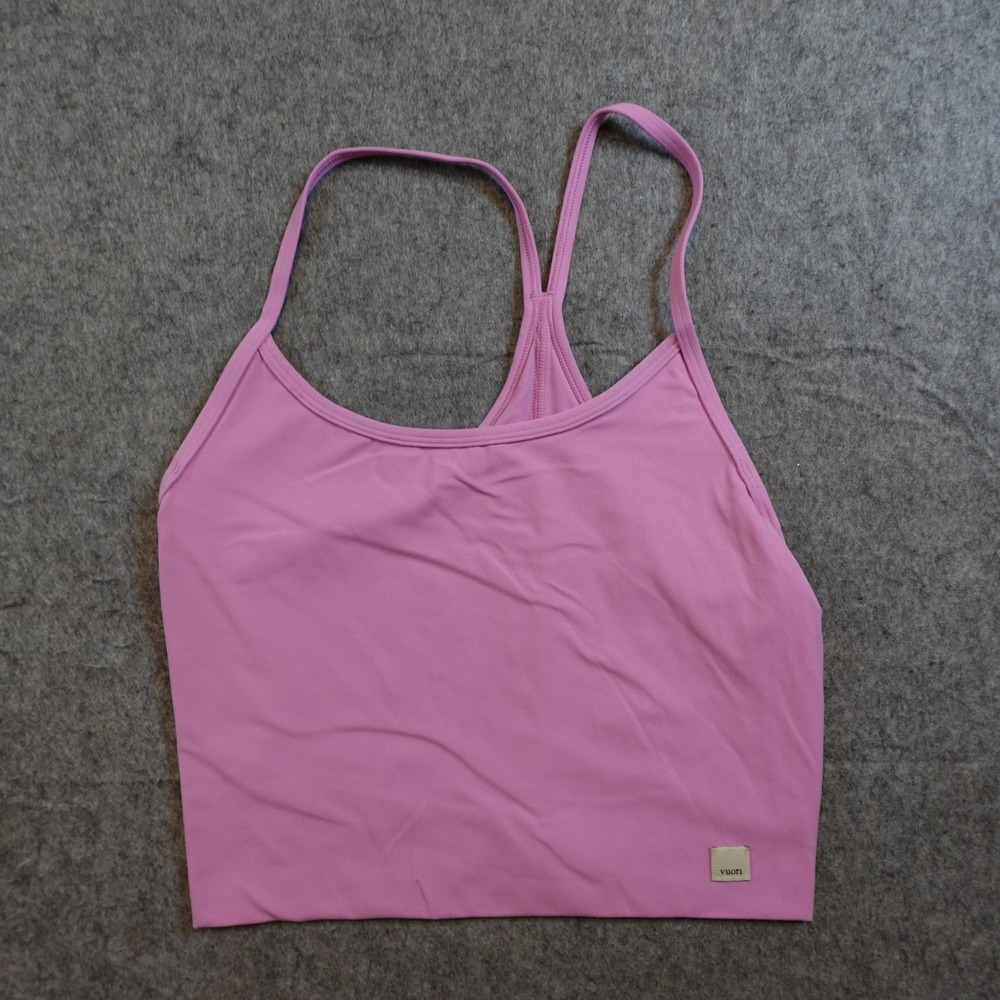 Vuori Top Women M/L? Pink Racerback Cropped Performance Activewear All The Feels